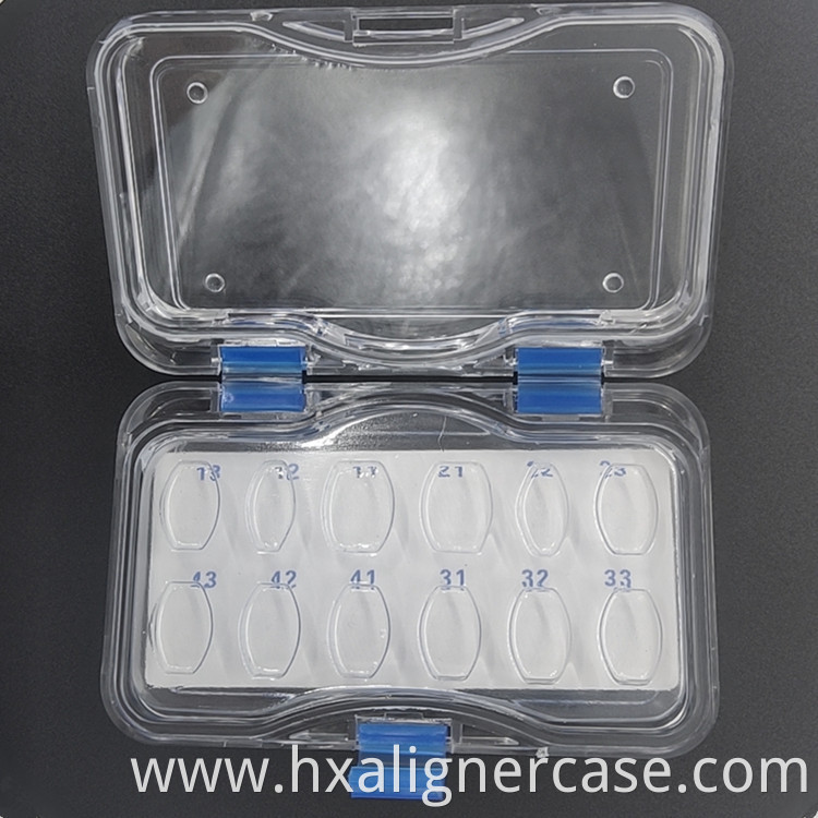 Plastic Clear Elastic Dental Veneer Membrane Box for 12pcs Veneer Packing